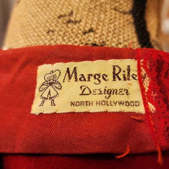 1940's Marge Riley Designer Hollywood Wool & Leather Western skirt Gaucho - Picture 5 of 12